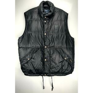 Vintage Polo by Ralph Lauren Down Puffer Vest Size XL Black RARE